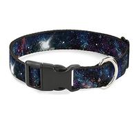 Buckle Down Plastic Clip Collar - Galaxy Collage - 1.5" Wide - Fits 18-32" Neck - Large