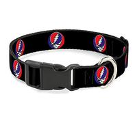 Buckle Down Plastic Clip Collar - Steal Your Face Repeat Black/Color