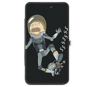 Buckle-Down Rick and Morty Wallet, Hinged, Rick and Morty Rattlestar Ricklactica Space Snake Scene, Vegan Leather