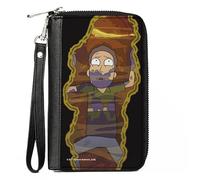Buckle-Down Rick and Morty Wallet, Zip Around, Rick and Morty the Jerrick Trap Jerry Scene, Vegan Leather