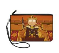 Buckle-Down Rick and Morty Wallet, Zip Clutch, Rick and Morty King Mortaniel Sword Scene, Canvas, Orange, Large