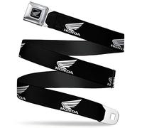 Buckle-Down Seatbelt Belt - HONDA Motorcycle Logo Black/White - 1.0" Wide - 20-36 Inches in Length