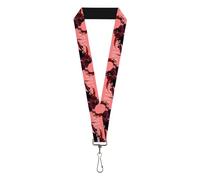 Buckle-Down Solo Leveling Lanyard, Solo Leveling Blood Red Commander Igris Pose and Title Logo, Elastic
