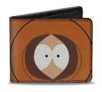 Comedy Central Wallet, Bifold, South Park Kenny Face Character Close Up Orange, Vegan Leather, Orange, 4.0" x 3.5", Casual