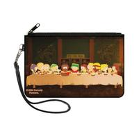 Buckle-Down South Park Wallet, Zip Clutch, South Park Last Supper Group Pose, Canvas, Brown, L, Casual