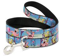 Buckle Down "SpongeBob & Patrick Starfish Jellyfishing Scenes Pet Leash, 6'-1/2"