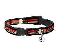 Buckle-Down Star Wars Cat Collar, Breakaway Collar with Bell, Star Wars Millennium Falcon Stripe Black/Multi Color, 8.5 to 12 Inches 0.5 Inch Wide