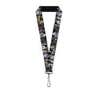 Star Wars Lanyard, Star Wars Classic Character Poses Black, Elastic, Black, 44" x 1"