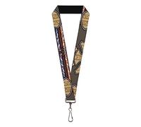 Buckle-Down Star Wars Lanyard, Star Wars Clone Wars Ahsoka Tano Bounding Elements, Elastic, Multicolor, 44" x 1"