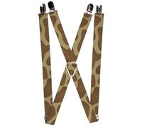 Buckle-Down Unisex-Adult's Suspender-Giraffe, One Size