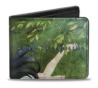 Buckle-Down Sword Art Online Wallet, Bifold, Sword Art Online Asuna and Yui Hugging Scene, Vegan Leather