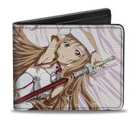 Buckle-Down Sword Art Online Wallet, Bifold, Sword Art Online Asuna Sword Pose Pinks, Vegan Leather