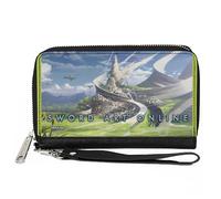 Buckle-Down Sword Art Online Wallet, Zip Around, Sword Art Online Alfheim Online Scene, Vegan Leather