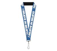 Lanyard Ted Lasso I Believe in Believe Bold Text Blue White, Ted Lasso, 22" x 1"