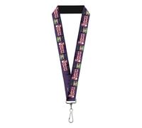 Buckle-Down The Apothecary Diaries Lanyard, The Apothecary Diaries Chibi Maomao Pose and Logo Purple, Elastic