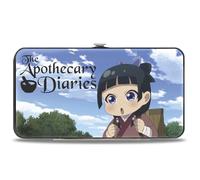 Buckle-Down The Apothecary Diaries Wallet, Hinged, The Apothecary Diaries Chibi Maomao Poses and Logo Sky Blue, Vegan Leather