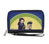 Buckle-Down The Apothecary Diaries Wallet, Zip Around, The Apothecary Diaries Chibi Jinshi and Maomao Sunset Pose, Vegan Leather