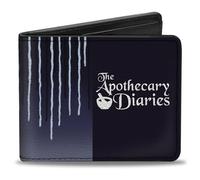 Buckle-Down The Apothercary Diaries Wallet, Bifold, Apothecary Diaries Maomao Scene and Title Logo Black White, Vegan Leather
