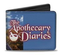 Buckle-Down The Apothercary Diaries Wallet, Bifold, The Apothecary Diaries Maomao Pose and Title Logo Blues, Vegan Leather