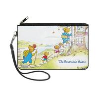 Buckle-Down The Berenstain Bears Wallet, Zip Clutch, The Berenstain Bears Tree House Stairs Pose, Canvas, Multicolor, L, Casual