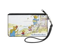 Buckle-Down The Berenstain Bears Wallet, Zip Clutch, The Berenstain Bears Tree House Stairs Pose, Canvas, Multicolor, S, Casual