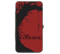 Buckle-Down The Conjuring Wallet, Hinged, The Conjuring Tree and Scene Blocks Red Black White, Vegan Leather