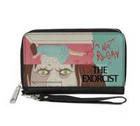 Buckle-Down The Exorcist Wallet, Zip Around, The Exorcist Im Not Regan Elevation Pose and Face Art, Vegan Leather