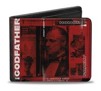 Buckle-Down The Godfather Wallet, Bifold, The Godfather Don Corleone Pose Blocks Multi Color, Vegan Leather