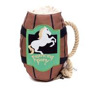 Buckle-Down The Lord of The Rings Squeaky Plush Dog Toy for Large, Medium & Small Dogs, Prancing Pony Pint Mug, 6.5" x 8"