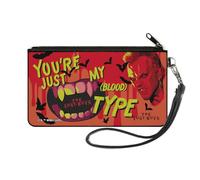 Buckle-Down The Lost Boys Wallet, Zip Clutch, Lost Boys Youre Just My Blood Type David Pose Reds Yellows, Canvas, S, Casual