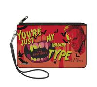 Buckle-Down The Lost Boys Wallet, Zip Clutch, Lost Boys Youre Just My Blood Type David Pose Reds Yellows, Canvas, L, Casual
