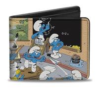 Buckle-Down The Smurfs Wallet, Bifold, The Smurfs School Classroom Scene, Vegan Leather