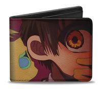 Buckle-Down Toilet-Bound Hanako-Kun Wallet, Bifold, Toilet Bound Hanako Kun Silencing Scene Close Up and Logo, Vegan Leather