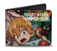 Buckle-Down Toilet-Bound Hanako-Kun Wallet, Bifold, Toilet Bound Hanako Kun Three Character Group Pose, Vegan Leather