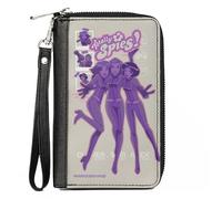 Buckle-Down Totally Spies! Wallet, Zip Around, Totally Spies Group Pose Gray Purples, Vegan Leather