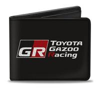 Buckle-Down Toyota Wallet, Bifold, Toyota Gazoo Racing Gr Logo Black White Red, Vegan Leather