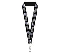Buckle-Down Transformers Lanyard, Transformers Decepticons Cybertronian Icon Black Grays Purple, Elastic, Black, 44" x 1"