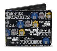 Buckle-Down Transformers Wallet, Bifold, Transformers More Than Meets the Eye Characters Black White, Vegan Leather