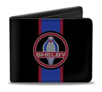 Buckle Down unisex-adult Wallet Shelby Cobra Center/stripe Black/gray/red/blue Wallet Shelby Cobra Center/Stripe Black/Gray/Red/Blue Bi-Fold Wallet - multi -