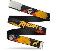 Buckle-Down unisex-adult Web Belt - Robin Red/Black Poses GrayBelt, Robin Red/Black Poses Gray, 1.5" Wide-42