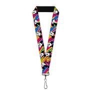 Buckle-Down Unisex-Adult's Lanyard-1.0"-Mickey Mouse Expressions Multi Color White, Multicolor, One-Size