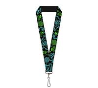 Buckle Down Unisex-Adult's Lanyard-1.0-Monsters Sully & Mike Poses/grrrrr Bla Key Chain, Multicolor, One Size