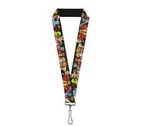 Buckle-Down Unisex-Adult's Lanyard-1.0-Muppets 20-Character Group Pose Greens Key Chain, Multicolor, One Size