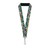 Buckle-Down Unisex-Adult's Lanyard-1.0-The Jungle Book 8-Character Group Greens Key Chain, Multicolor, One Size