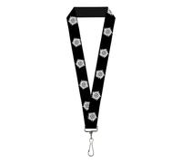 Buckle-Down Unisex-Adult's Lanyard-1.0"-Winchester Pentagram Repeat Black/White Key Chain, Multi, One Size
