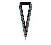 Buckle-Down Unisex-Adult's Lanyard-Flames Key Chain, Multicolor, Default