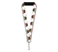 Buckle-Down Unisex-Adult's Lanyard Key Chain, California State Flag White, Default