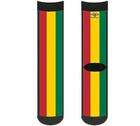 Buckle-Down Unisex-Adult's Socks Rasta Crew Backpacks, Multicolor