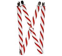 Buckle-Down Unisex-Adult's Suspender-Candy Cane, Multicolor, 1.0-inch Wide