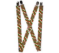 Buckle-Down Unisex-Adult's Suspender-Pizza, Multicolor, One Size